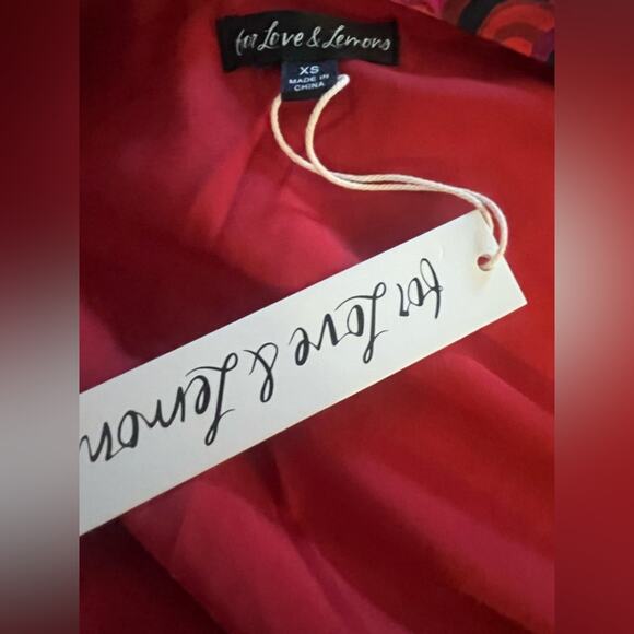 For Love & Lemons Davina Blouse XS NWT Boho Artsy Festival Going Out Statement - Picture 7 of 8